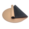Antiderrapante fibra de coco vegan couro bronzeado do plutônio borracha natural fase da lua logotipo da marca personalizado alinhamento a laser cor nude marrom tapete de yoga