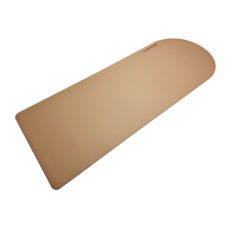 Antiderrapante fibra de coco vegan couro bronzeado do plutônio borracha natural fase da lua logotipo da marca personalizado alinhamento a laser cor nude marrom tapete de yoga